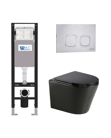 Комплект инсталляции с унитазом Weltwasser AMBERG 350 + SALZBACH 043 MT-BL + AMBERG RD-MT CR