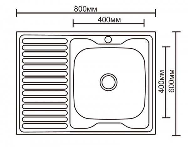 Кухонная мойка Ledeme L98060-6R 60x80