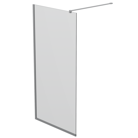Душевая перегородка, ограждение Reflexion RX200100TCR-19 Walk in 200x100см, тонированное закаленное стекло 8мм, хромированный профиль