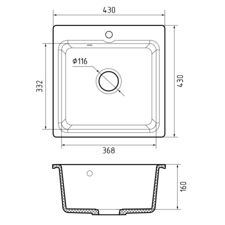 Кухонная мойка Reflexion Base RX0743SD, песочный