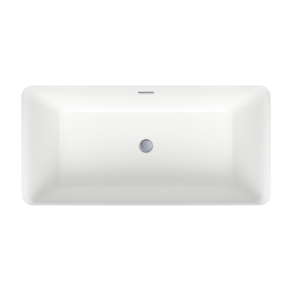 Акриловая ванна в наборе 4 в 1: отдельностоящая ванна, ножки, экран, слив-перелив Wellsee DeSire 231501001