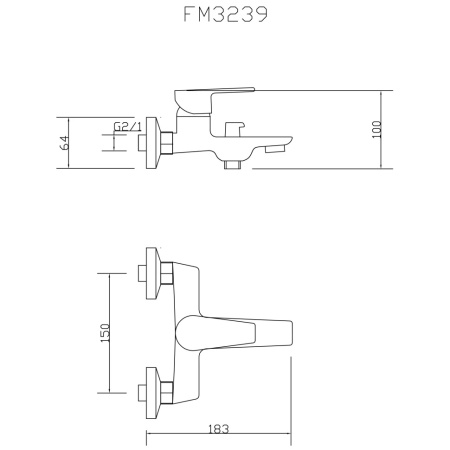 Смеситель для ванны Fmark FM3239, хром
