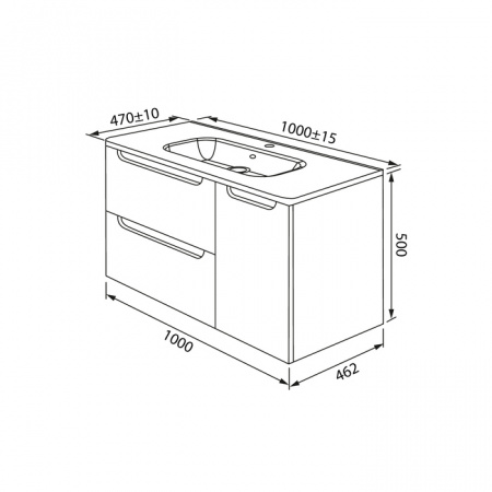 Тумба под умывальник IDDIS Edifice EDI10W1i95