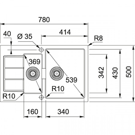 Кухонная мойка Franke Sirius SID 651-78 Сахара 114.0489.242