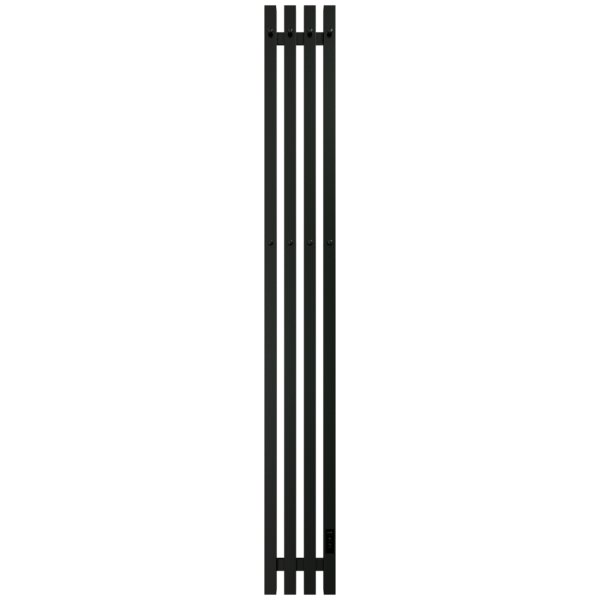 Полотенцесушитель Электрич. с/т GROIS Quartet GR-125 180х1500 П3 RAL 9005 R черный матовый