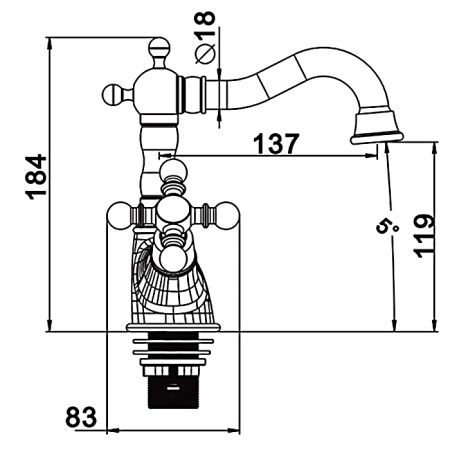 Смеситель для раковины Gappo G1389-6