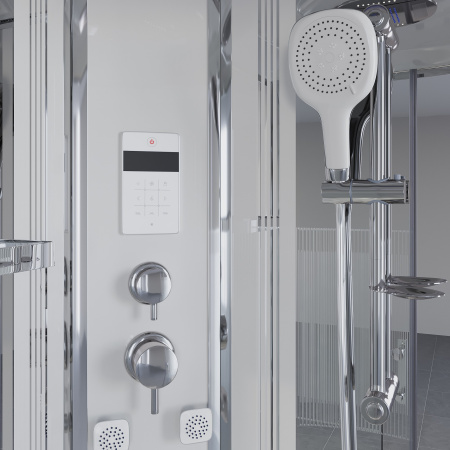 Душевая кабина Niagara Ultra NG-701-01 (90х90х220) низкий поддон(16см),стекло прозрачное с рисунком,4 места