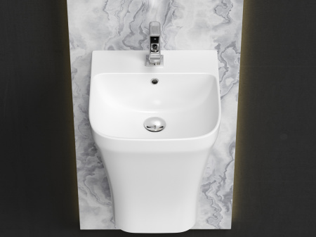 Раковина моноблок подвесная Ceramicanova DION, белый, CN6067