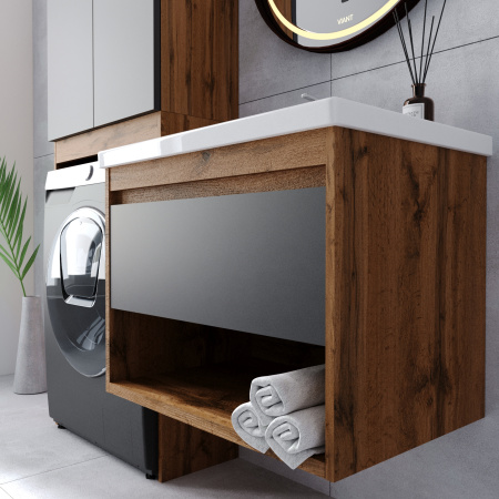 Тумба VIANT "Бостон" COMO 80 1 ящик подвесная графит 425х760х500 (VBOS80COG-T1YP)