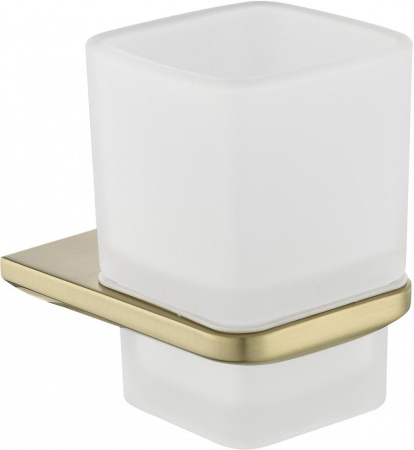 Настенный стакан одинарный Grocenberg AC0053 (Золото матовый)