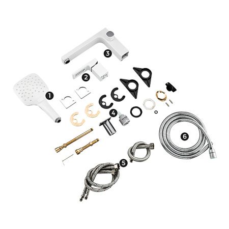 Смеситель на борт ванны Gappo Futura G1117-8