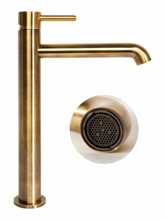 Смеситель для раковины Высокий Hansberge H2031 Бронза