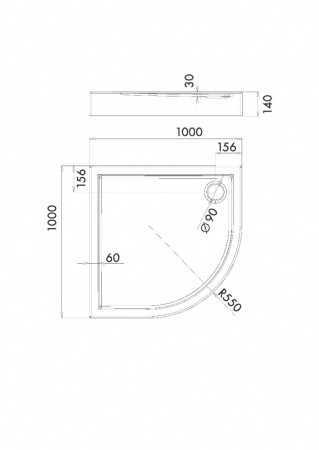 Душевой поддон iRegio Hyppe LDBR2165 100х100х14 см