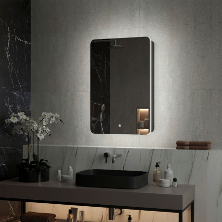 Зеркало-шкаф Reflexion Black LED 560х850 RF2001BL