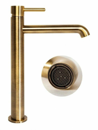 Смеситель для раковины Высокий Hansberge H2031 Бронза