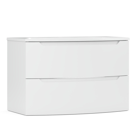Тумба под умывальник Belux подвесная Ганновер 90-02, белый глянцевый