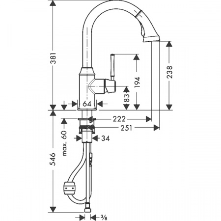 Смеситель для мойки Hansgrohe Talis Classic 14863000