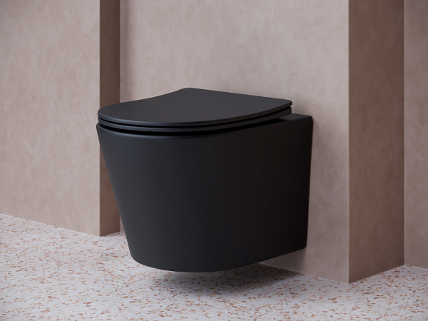 Подвесной унитаз Balearica Rimless (цвет Черный Матовый) CERAMICANOVA CN6000MB