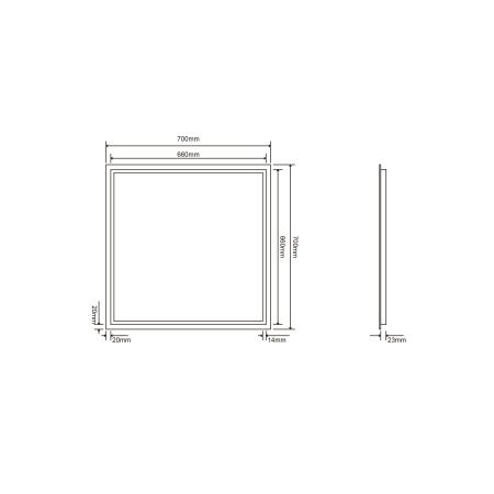 Зеркало Roxen Fiva 510155-70 70x70 с LED подсветкой