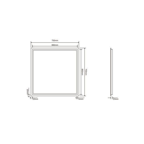 Зеркало Roxen Fiva 510155-70 70x70 с LED подсветкой