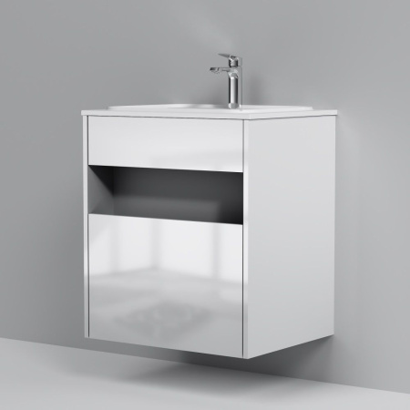 M8FFUX0601WG Func База под раковину AM.PM, 1 ящик (pull-out), 60 см, цвет белый глянец