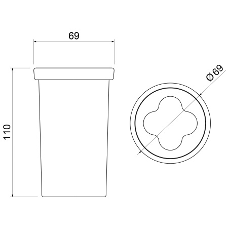 Стакан для ванной комнаты Timo Saona 13233/17, матовое золото