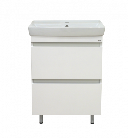 Тумба Misty Енисей 50 с 2 ящ. (пленка) Э-Ени01050-0112Я с умывальником Универсал Енисей 50 с/о БП-э000000550