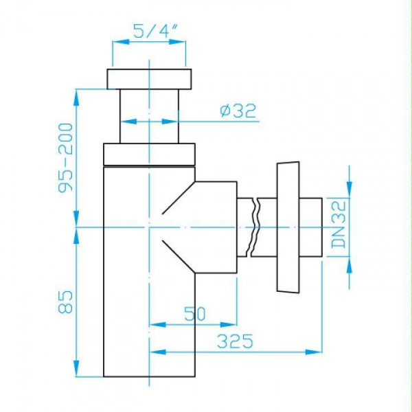 Сифон для раковины Plast Brno EMCR003