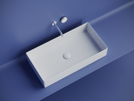 Раковина накладная прямоугольная Ceramicanova Element 701*361*130, белый, CN6071