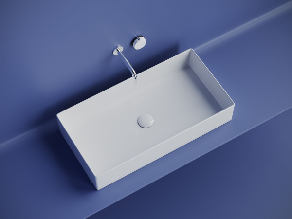 Раковина накладная прямоугольная Ceramicanova Element 701*361*130, белый, CN6071