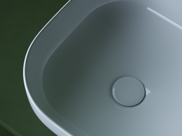 Умывальник чаша накладная квадратная Ceramicanova Element 380*380*150мм, Белый, CN5032