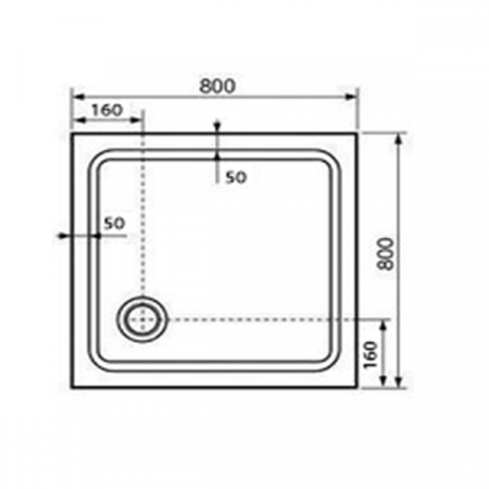 Душевой поддон AlfaSun 80x80x15