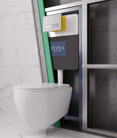 Система инсталляции для унитазов ISVEA Durezza 52DR0201I 100 мм для стен из гипсокартона