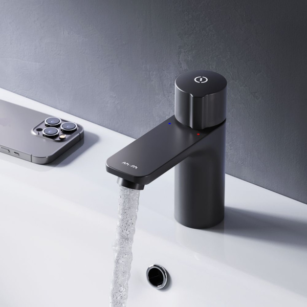 F85A02522_xxx X-Joy TouchReel Смеситель для умывальника AM.PM, чёрный.