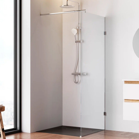 W94WI-80-F1-MTE Душевая перегородка AM.PM X-Joy 80x195, стекло прозр. 6 мм + покрытие, фурнитура мат хром