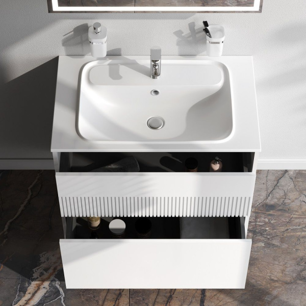 M8FFUX0802WM Func База под раковину AM.PM (push-to-open), 80 см, цвет белый матовый