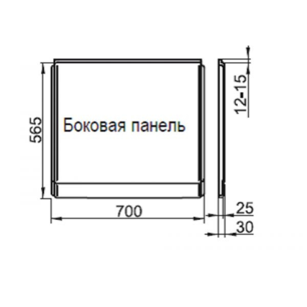 Боковая панель A для ванны YOU - 85 P белая