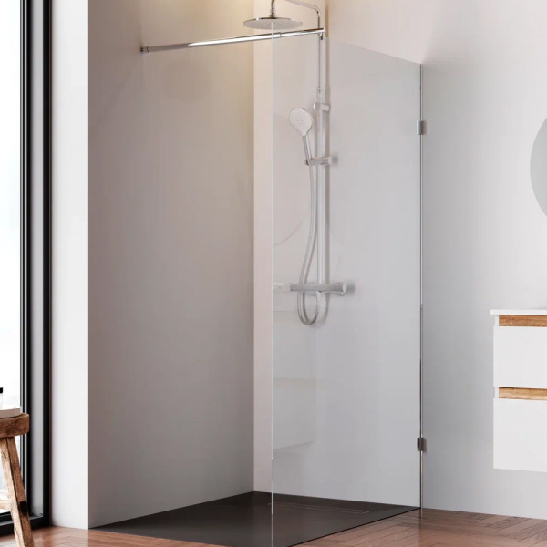 W94WI-120-F1-MTE Душевая перегородка AM.PM X-Joy 120x195, стекло прозр. 6 мм + покрытие, фурнитура мат хром