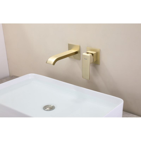 Смеситель для раковины встраиваемый Raglo R02.11.03, золотой сатин