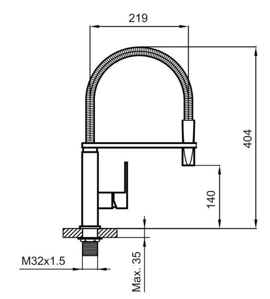 Смеситель для мойки Ahti Kemi KM823019