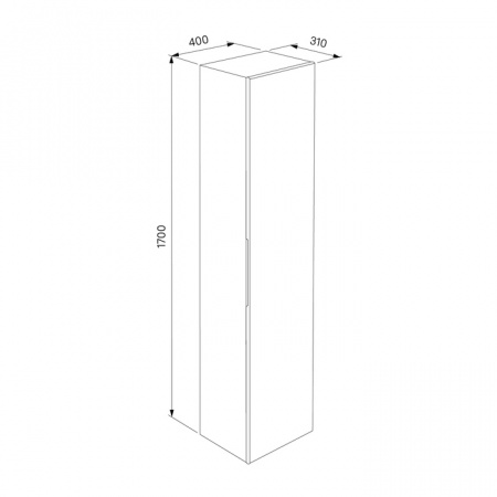 Шкаф-пенал IDDIS Mirro MIR4000i97 40 см, белый