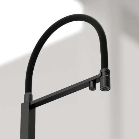 Смеситель для кухни SANCOS Moro с гибким изливом и возможностью подключения фильтра для воды, цвет Черный матовый, арт. SC4006MB