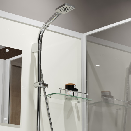 Душевая кабина Niagara Standart ST80/15Q/BK (80х80х200) квадрат,поддон 15см,распашная,проф.белый,без крыши