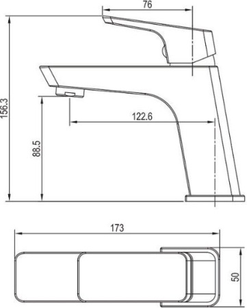 Смеситель для раковины Aquanet Gotic AF440-10B