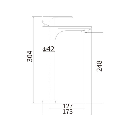 Смеситель для раковины FASHUN A51219, сатин