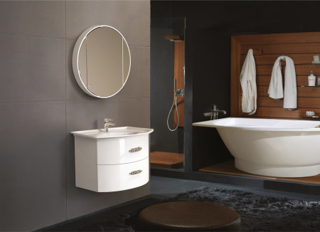 Тумба под умывальник Belux Версаль НП 80-02 Белый глянцевый