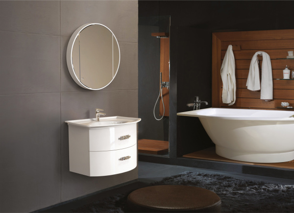 Тумба под умывальник Belux Версаль НП 80-02 Белый глянцевый