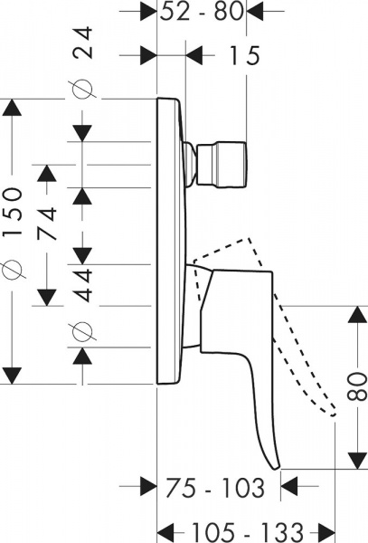 Смеситель для душа Hansgrohe Metris 31493000