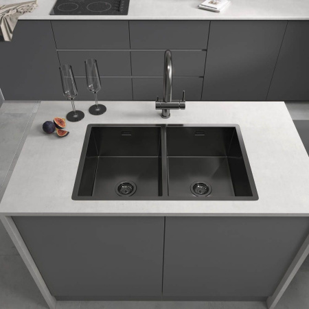 Кухонная мойка Reflexion Garda RX2170BL оружейная сталь