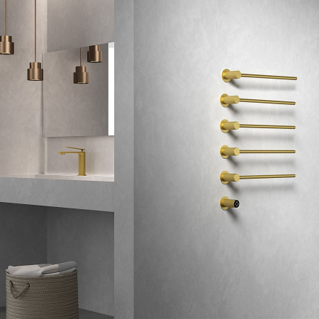 Полотенцесушитель электрический встраиваемый WONZON & WOGHAND, Брашированное золото (WW-A355-BG)